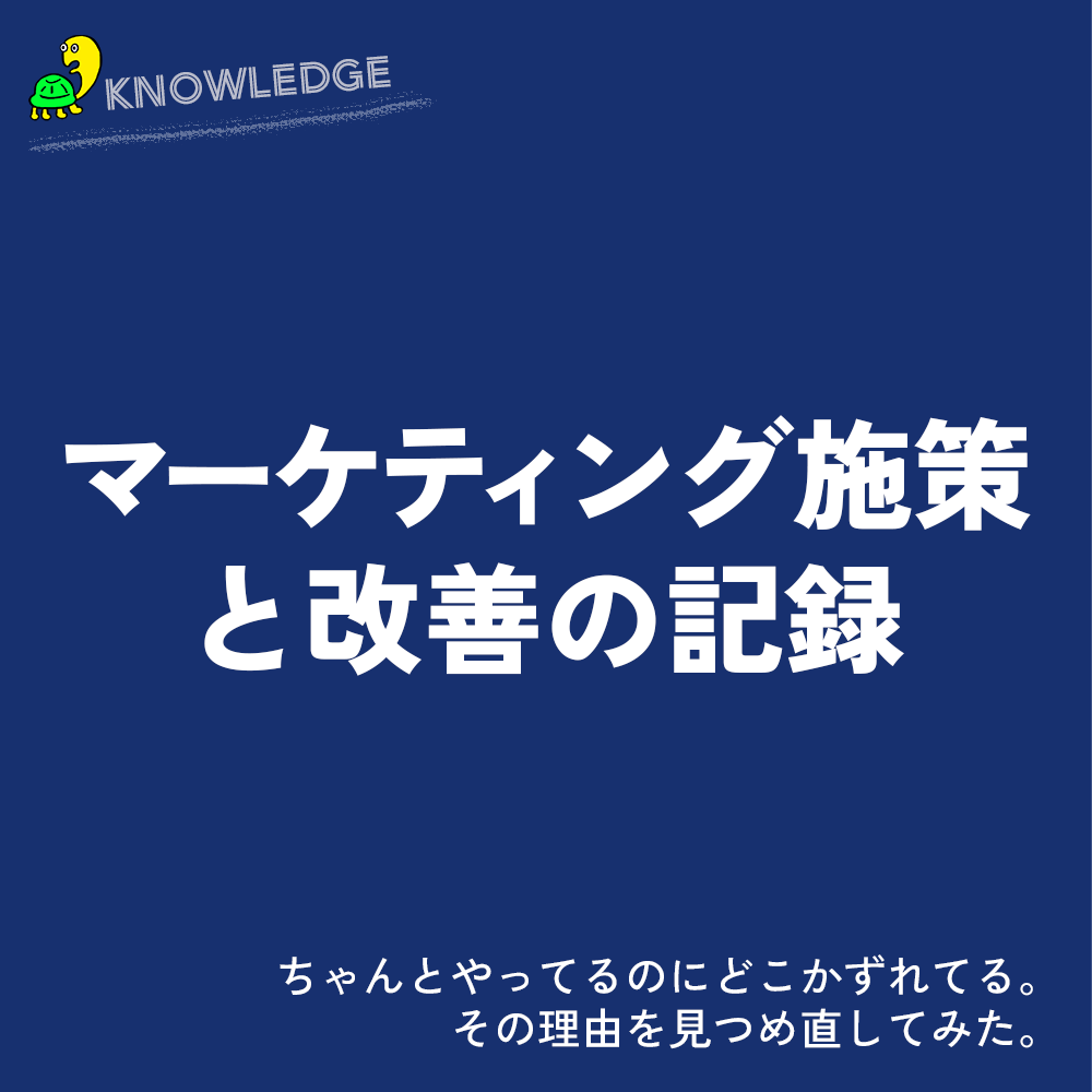 マーケティング施策と改善の記録